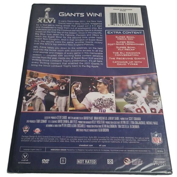 NEW Super Bowl XLVI Champions DVD - Picture 3 of 4